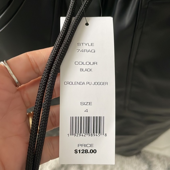 French Connection Vegan Leather Jogger - Picture 4 of 5